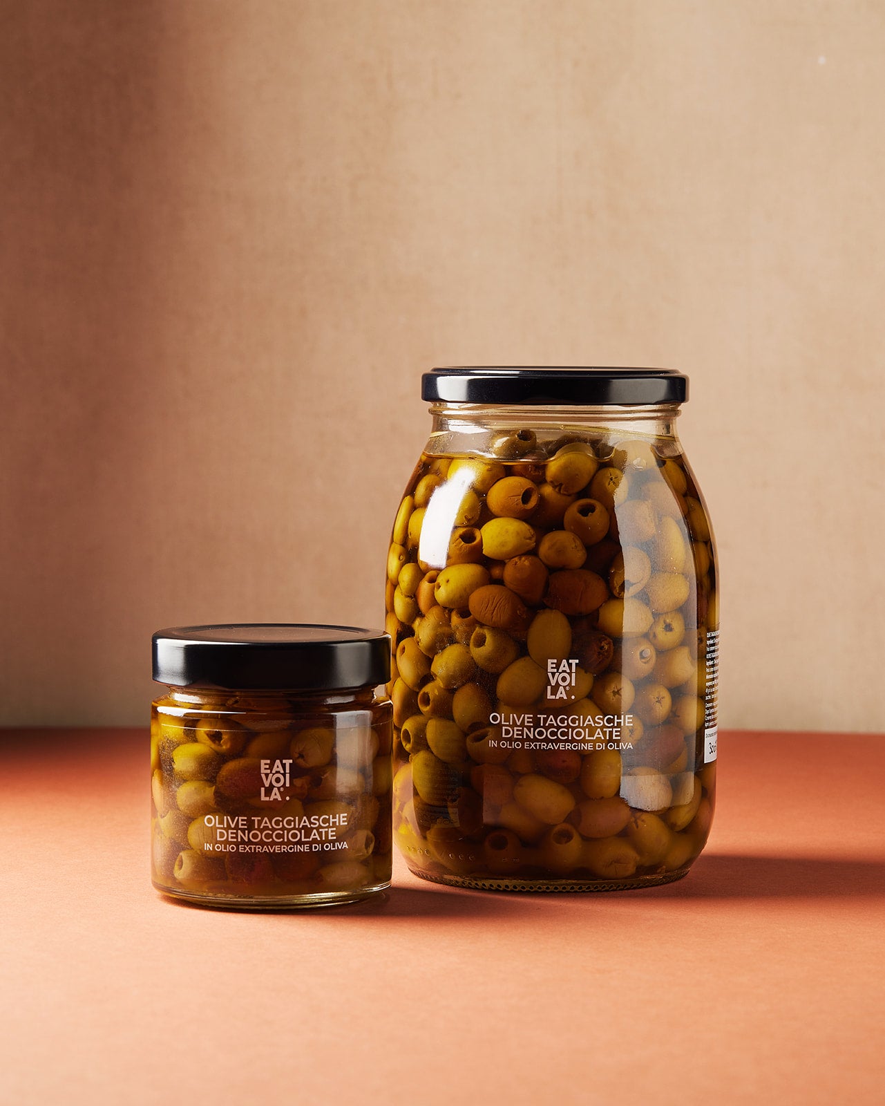 OLIVE TAGGIASCHE DENOCCIOLATE in olio extravergine di oliva