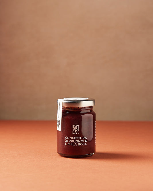 CONFETTURA DI PRUGNOLO. MELA ROSA E RUM