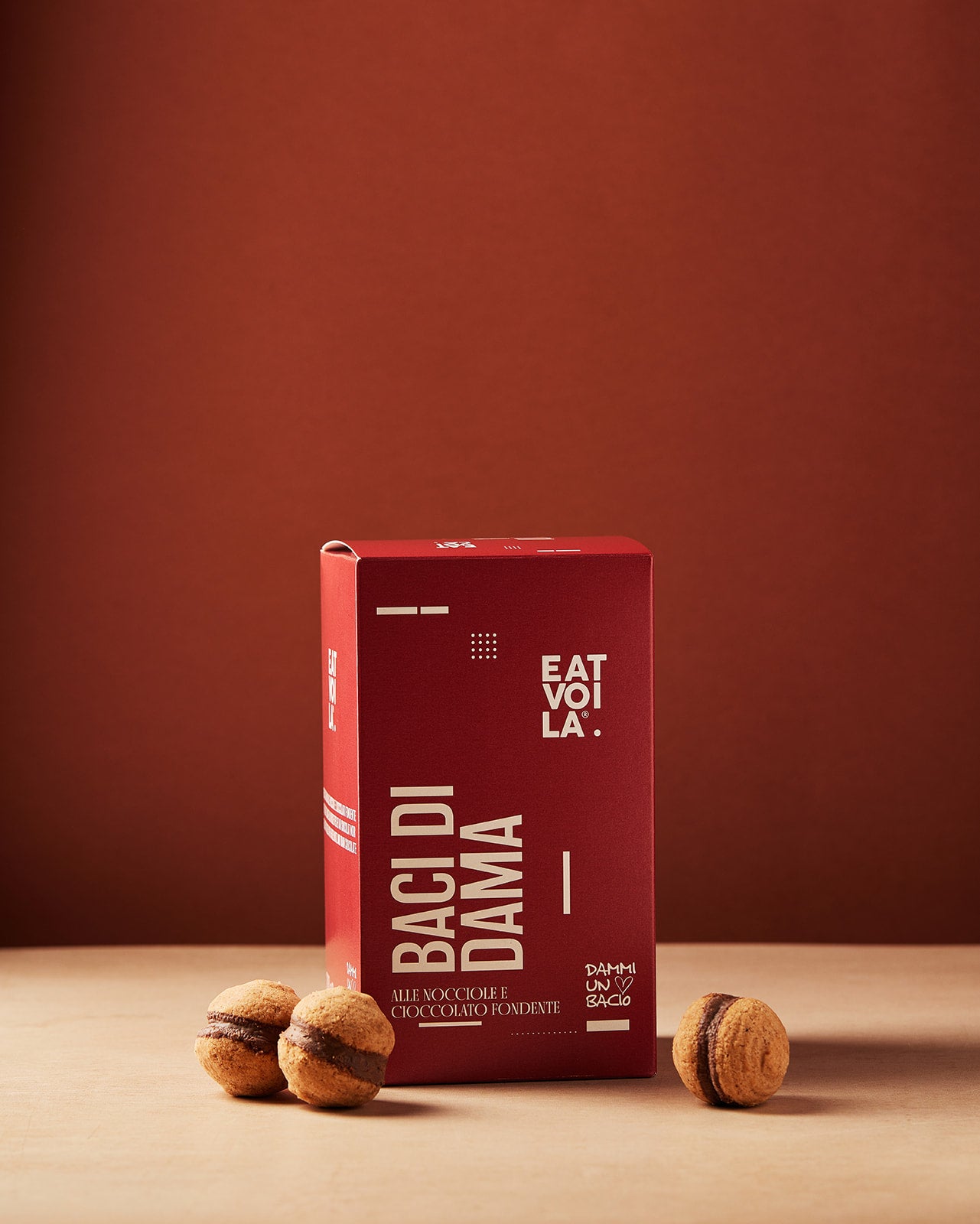 BACI DI DAMA alle nocciole e cioccolato fondente