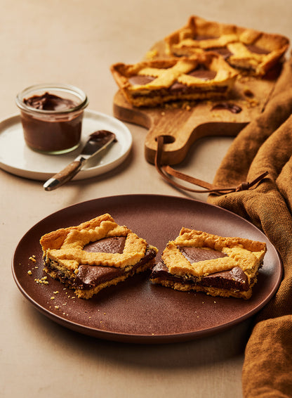 CROSTATA di MELIGA alla crema di nocciole e cacao