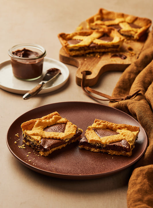 CROSTATA di MELIGA alla crema di nocciole e cacao