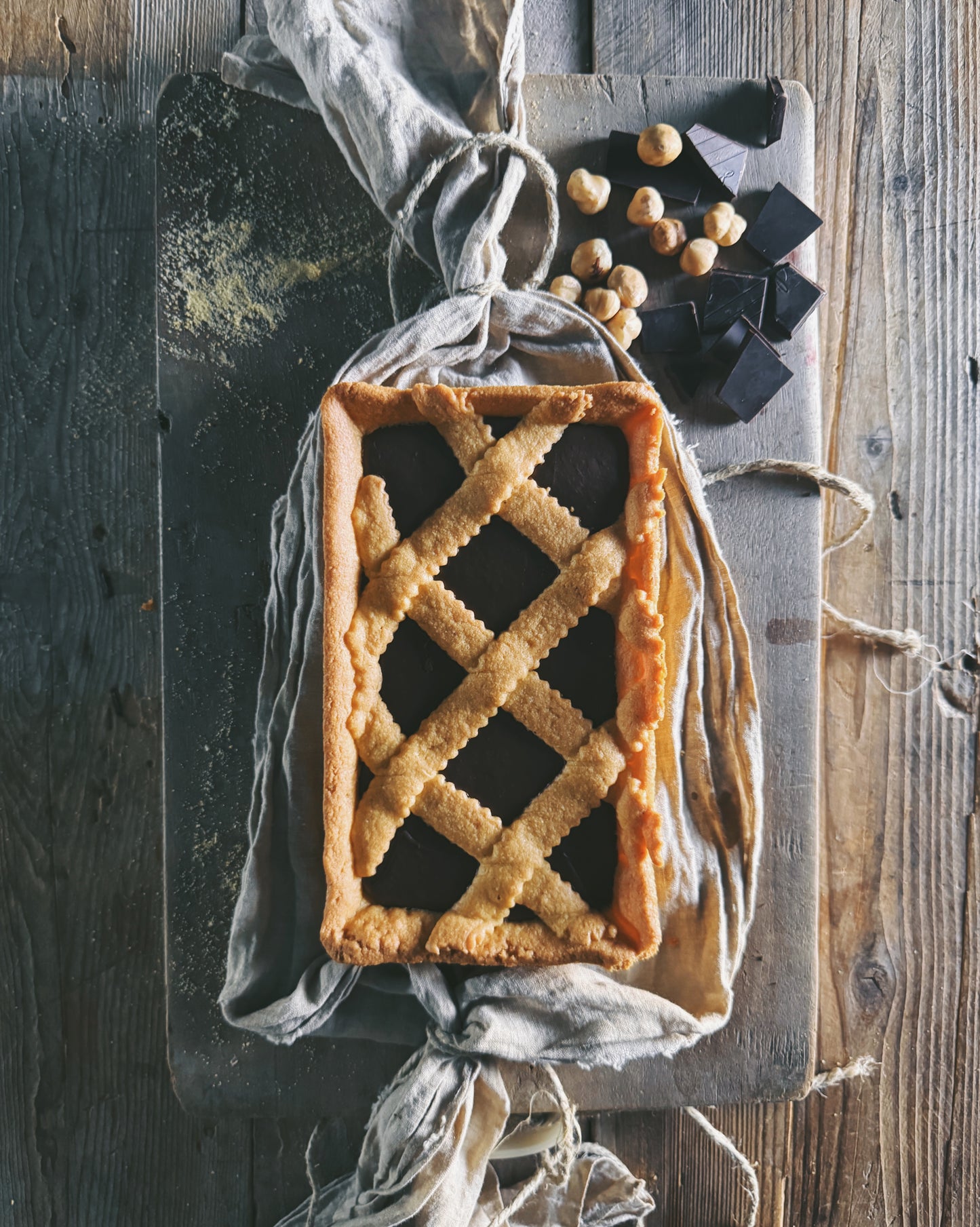 CROSTATA ALLA CREMA DI NOCCIOLE E CACAO
