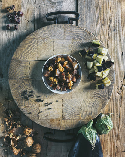 MELANZANE, uva passa e noci in olio extravergine di oliva